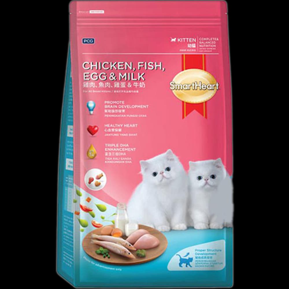 Smartheart Kitten Dry Cat Food 450gm (Chicken, Fish, Egg & Milk Flavor)