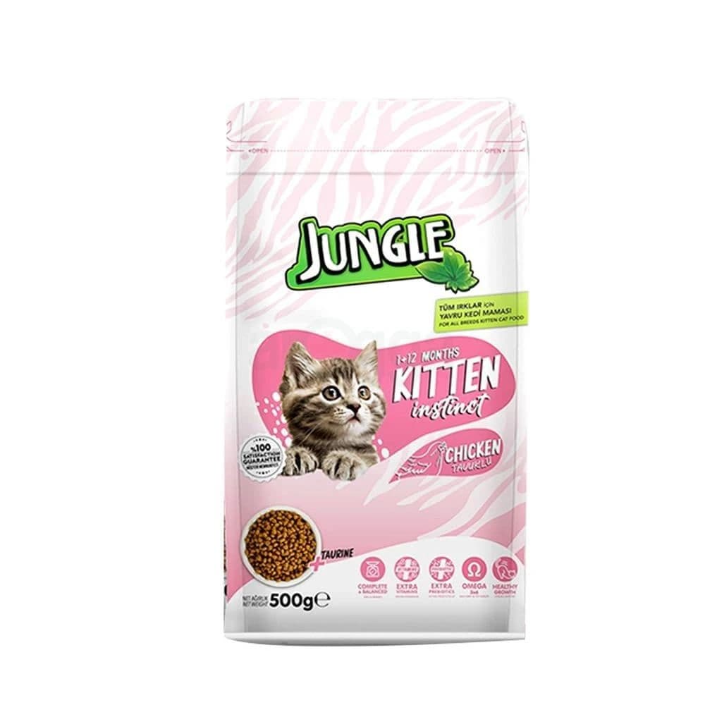 Jungle Kitten Dry Cat Food Chicken 500gm