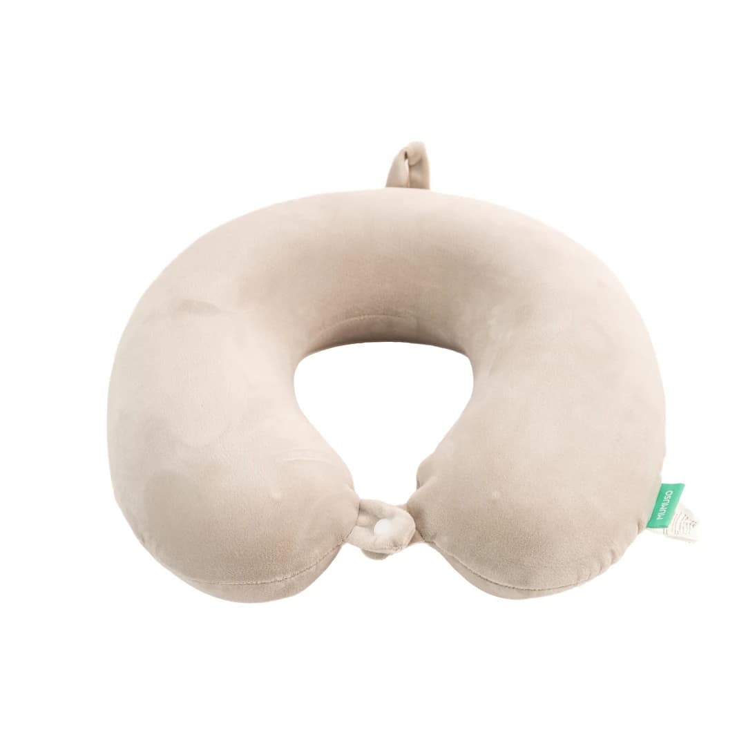 Memory Foam U-Shaped Neck Pillow -Cherry Blossom Collection (Light Grey)