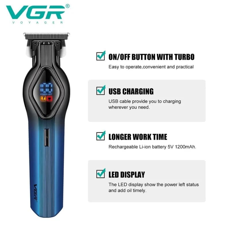 VGR V-921 Professional Digital Display Trimmer