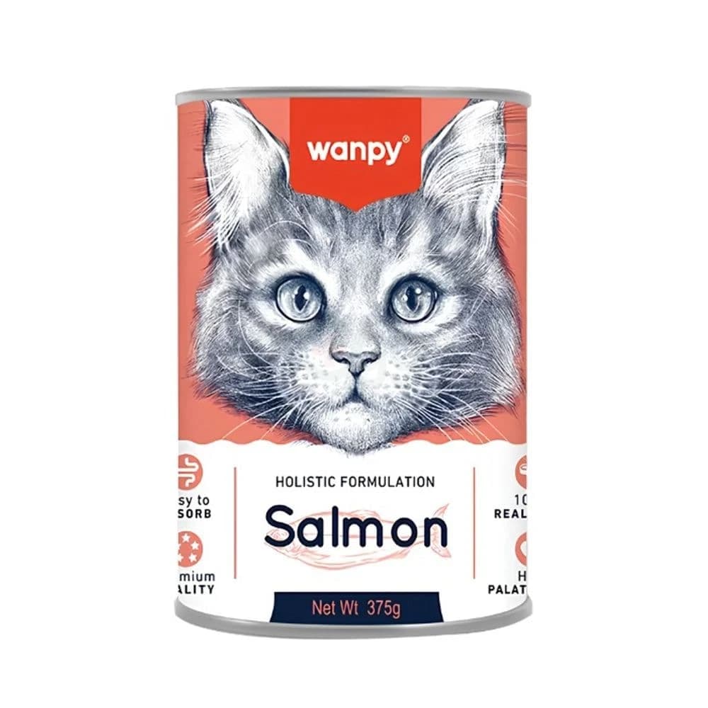 Wanpy Cat Food Can Salmon Flv 375gm