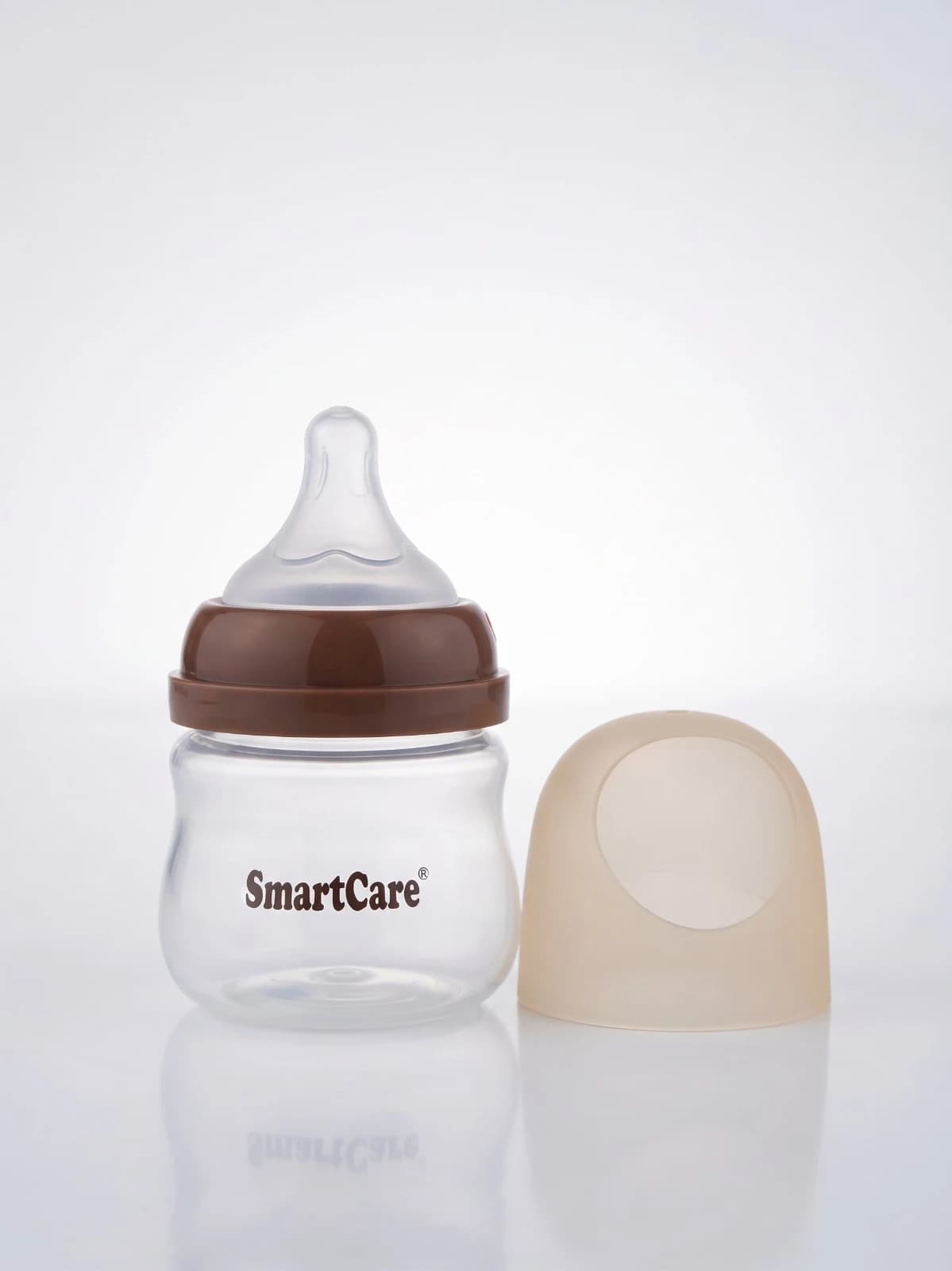 Smart Care Glass Feeder 80ML Wide Neck Coffee Color