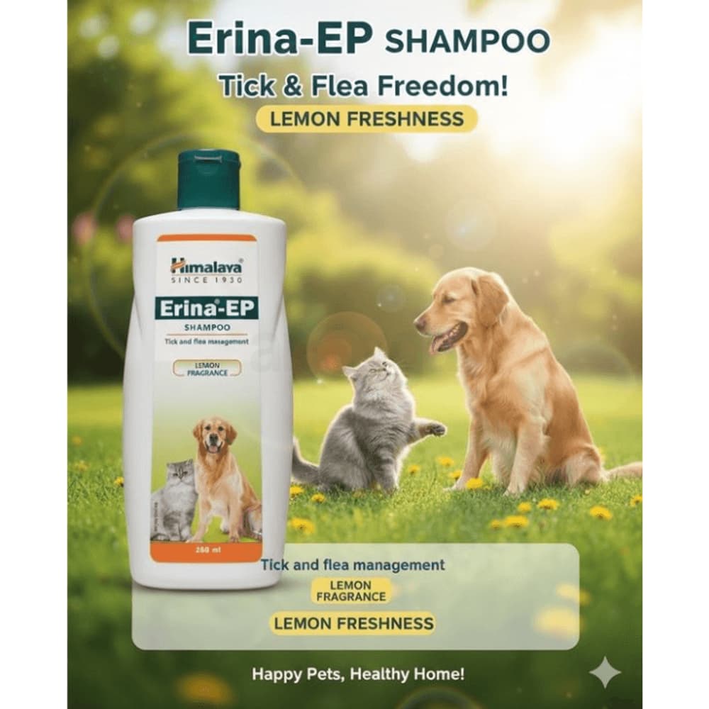 Himalayan- Erina Ep Flea & Tick Control Shampoo For Dog & Cat - 200ml Bottle