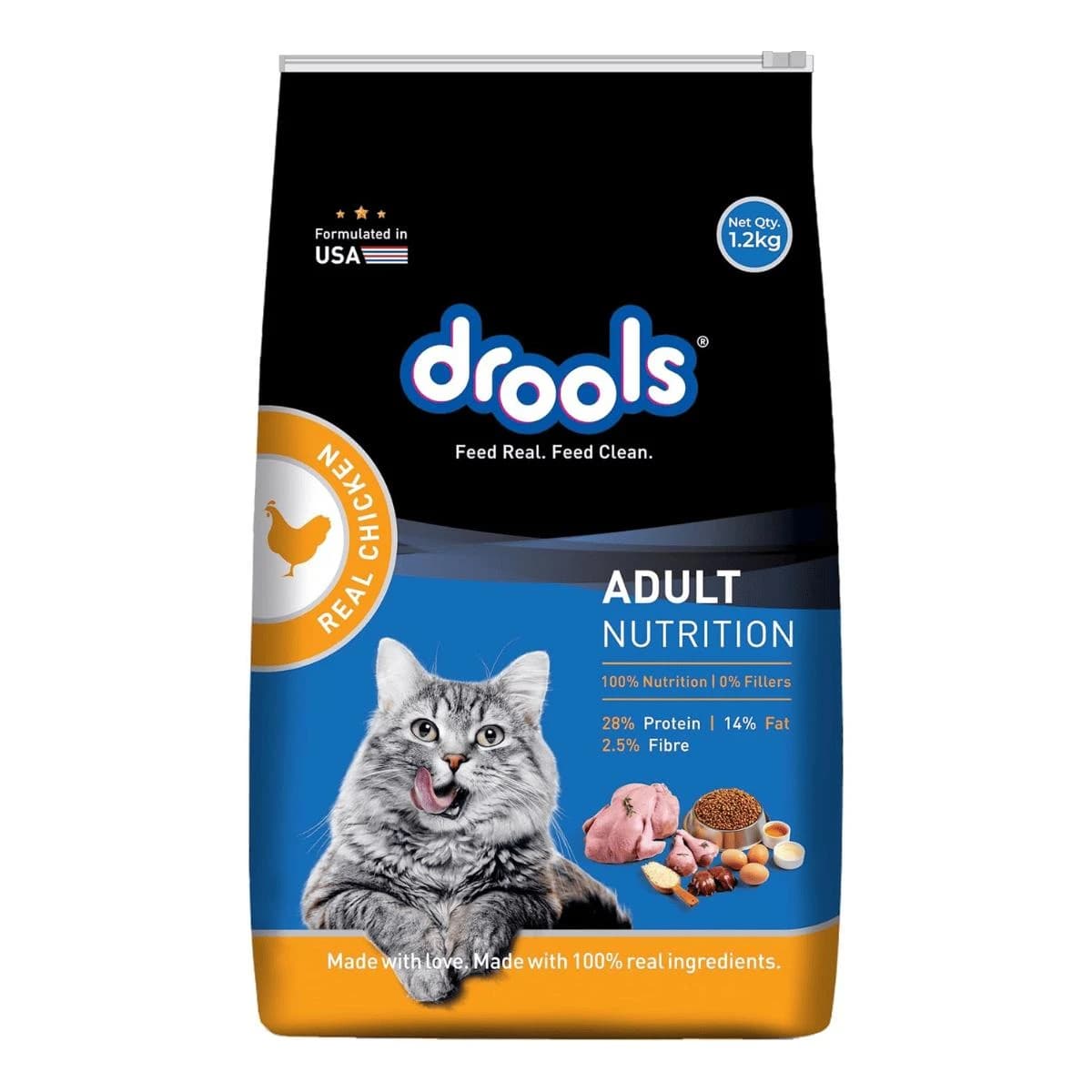 Drools Adult Chicken Cat Food 1.2kg