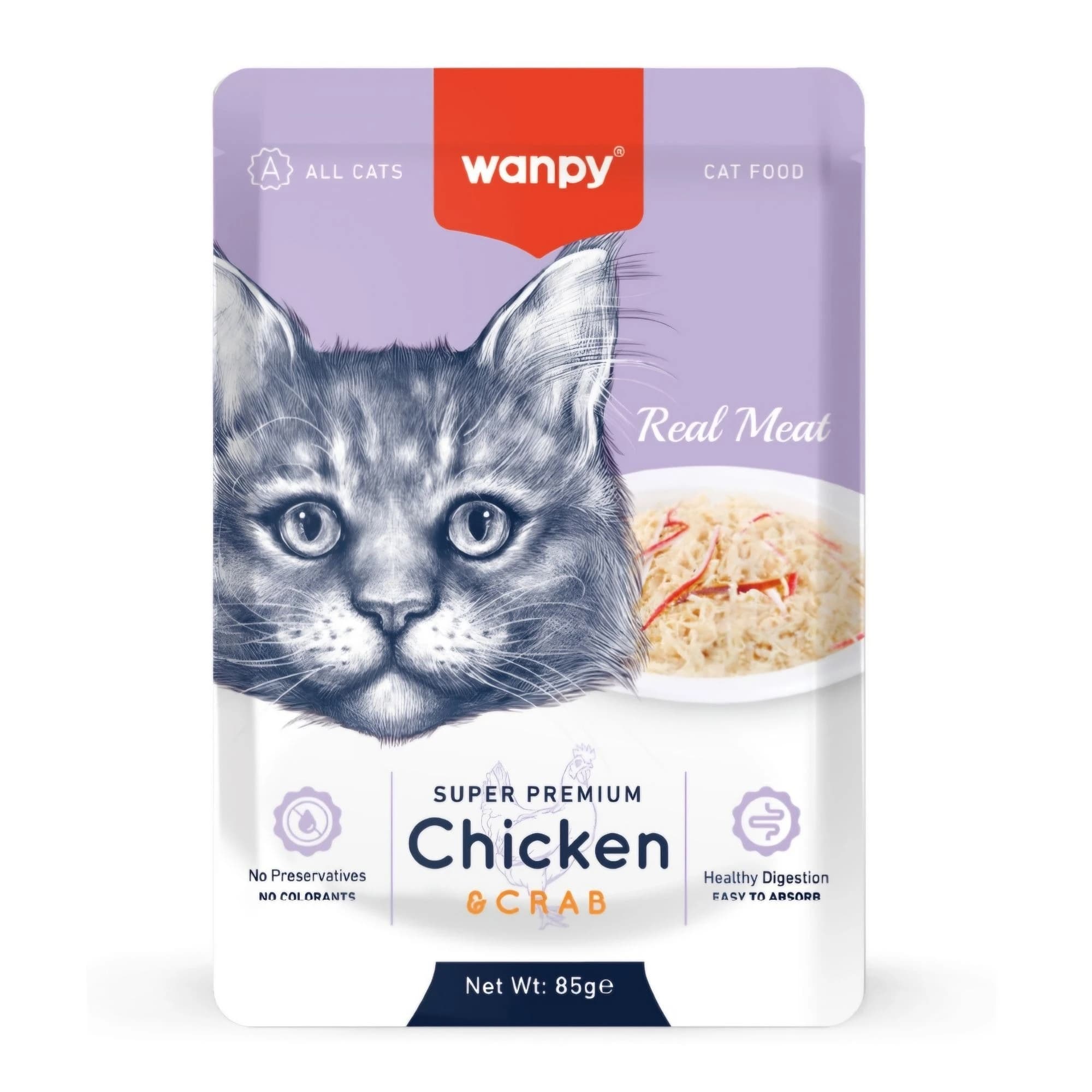 Wanpy Super Premium Pouch Chicken & Crab 85gm