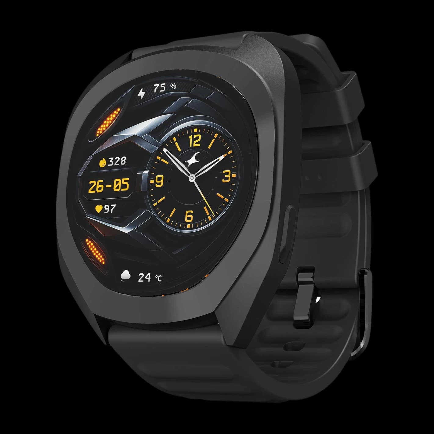 Fastrack Cosmix 1.32" AMOLED Metal Case with AI Watchface & AI Voice Chat, BT Calling Smartwatch