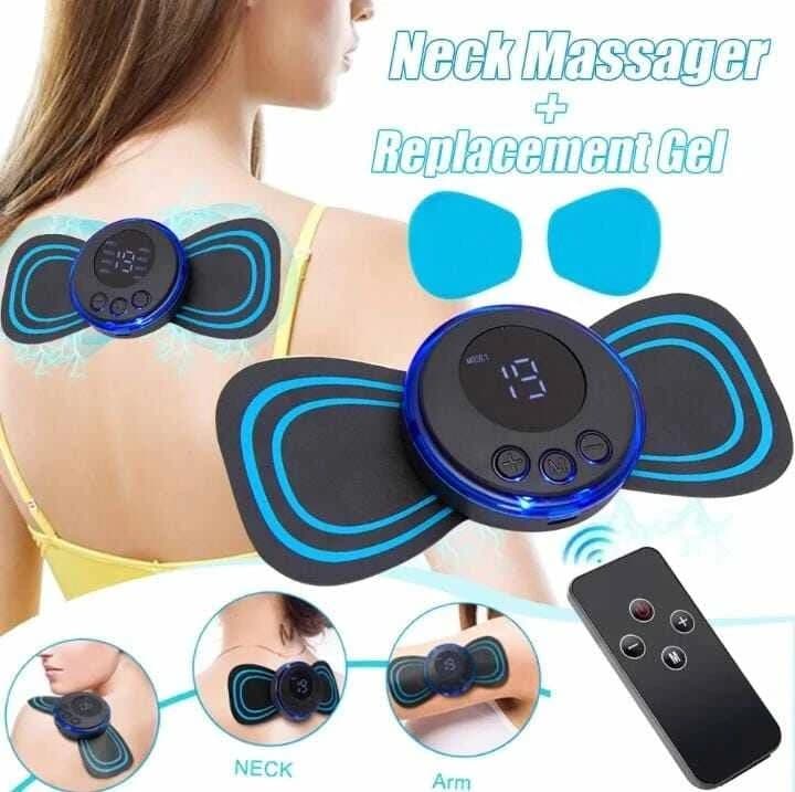 EMS Electric Pulse Neck Massager Cervical Massage Patch Back Sticker Muscle Stimulator Portable Relief Pain Relax Massager