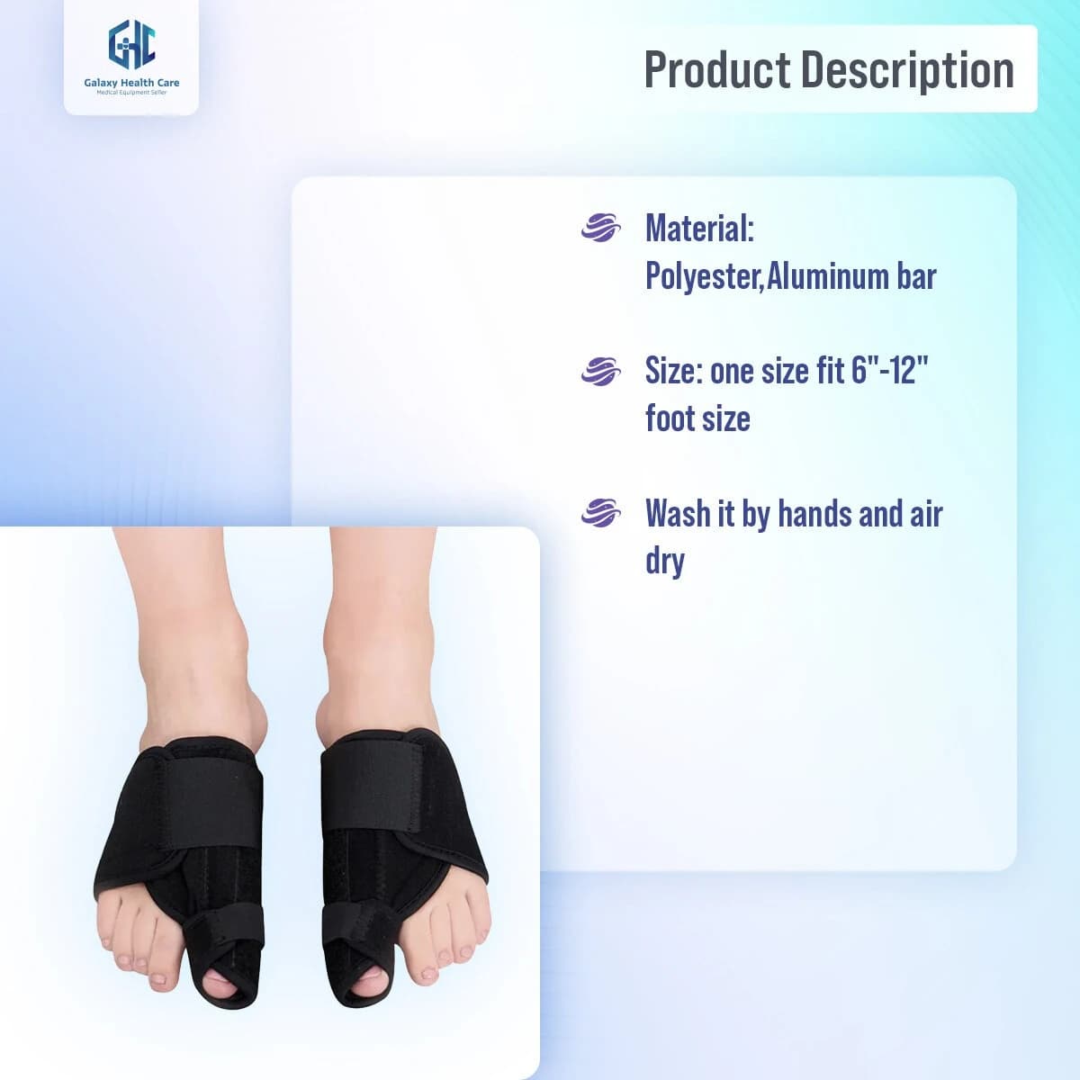 Soft Bunion Corrector Toe Separator Splint Correction System Medical Device Hallux Valgus Foot Care Pedicure Orthotics- 1 pcs