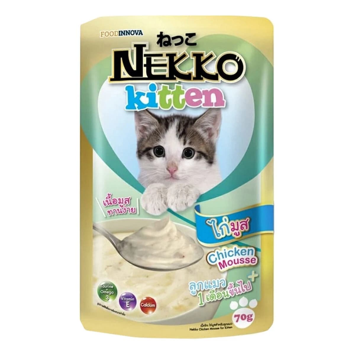 Nekko Kitten Cat Food Chicken Mousse 70gm