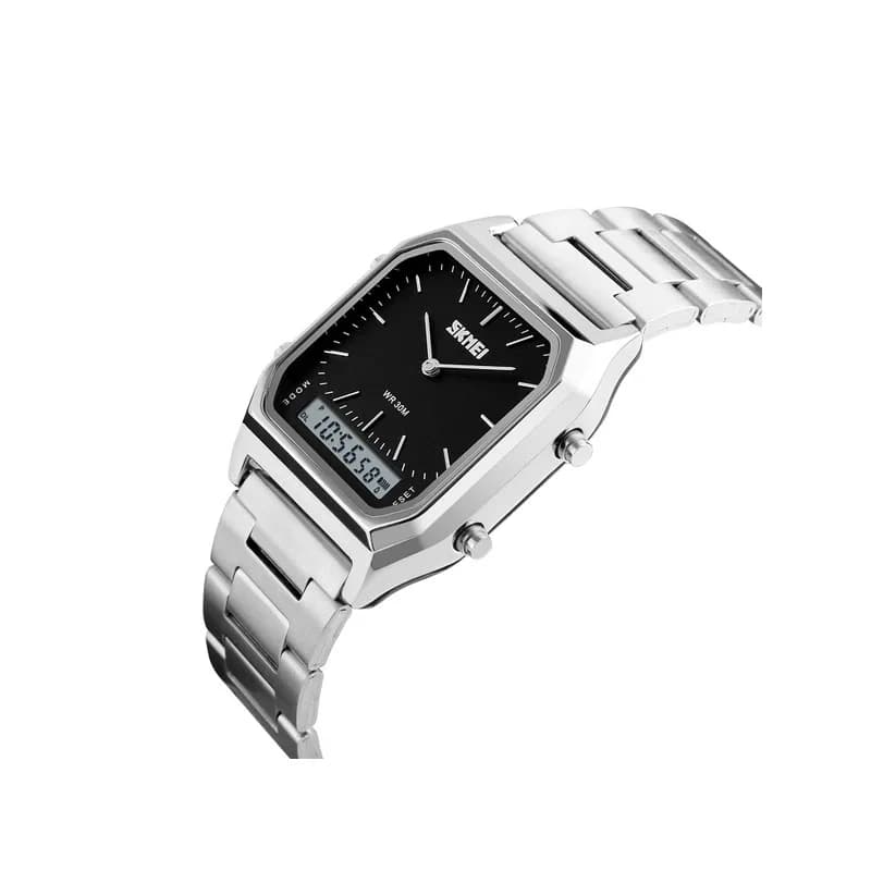 Skmei 1220 Casual Chronograph Stainless Steel Men’s Watch –Silver & Black