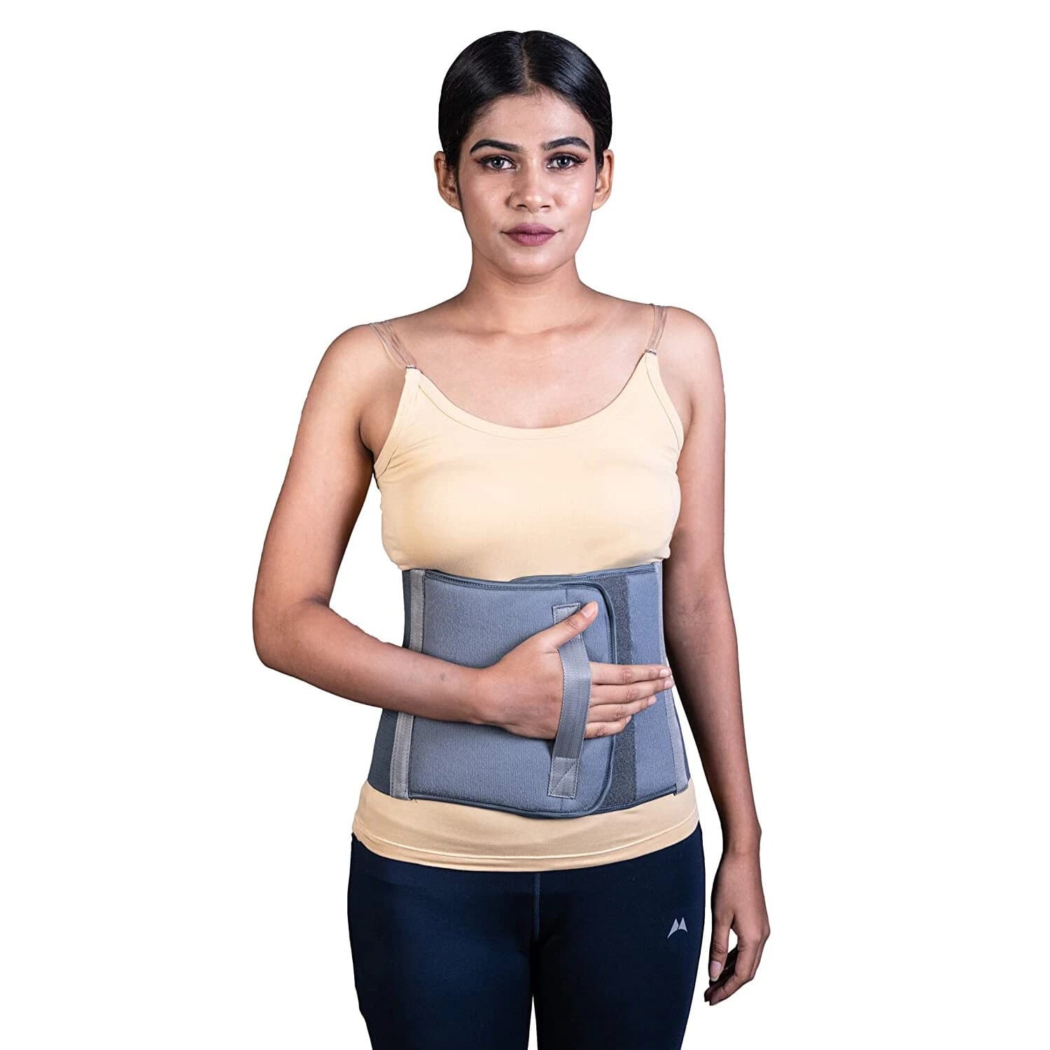 Abdominal Belt after delivery Tummy Reduction Trimmer Belly Slimming Binder for Women & Men Abdomen Compression Support Grey Hook and Loop closure