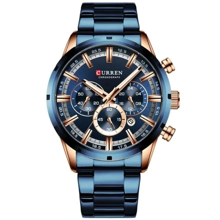 Curren 8355 Men’s Quartz Chronograph Stainless Steel Watch