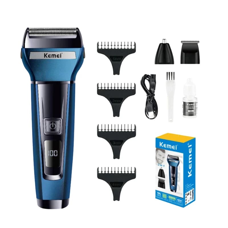 Kemei KM-6541 3-In-1 Grooming Kit Hair Trimmer