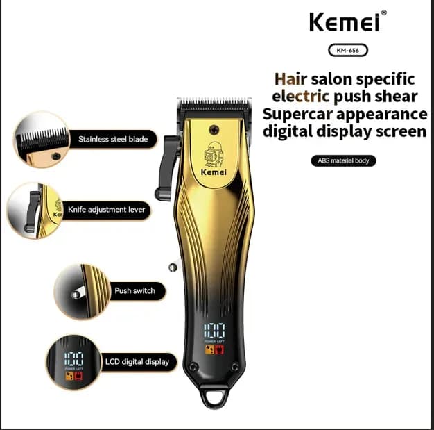Kemei KM -656 Cordless Hair Clipper And Beard Trimmer