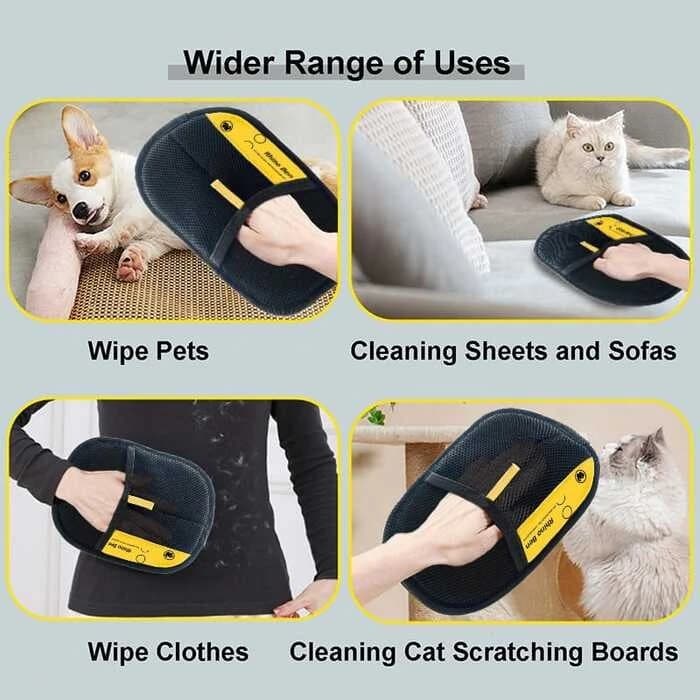 Pet hair removal glove