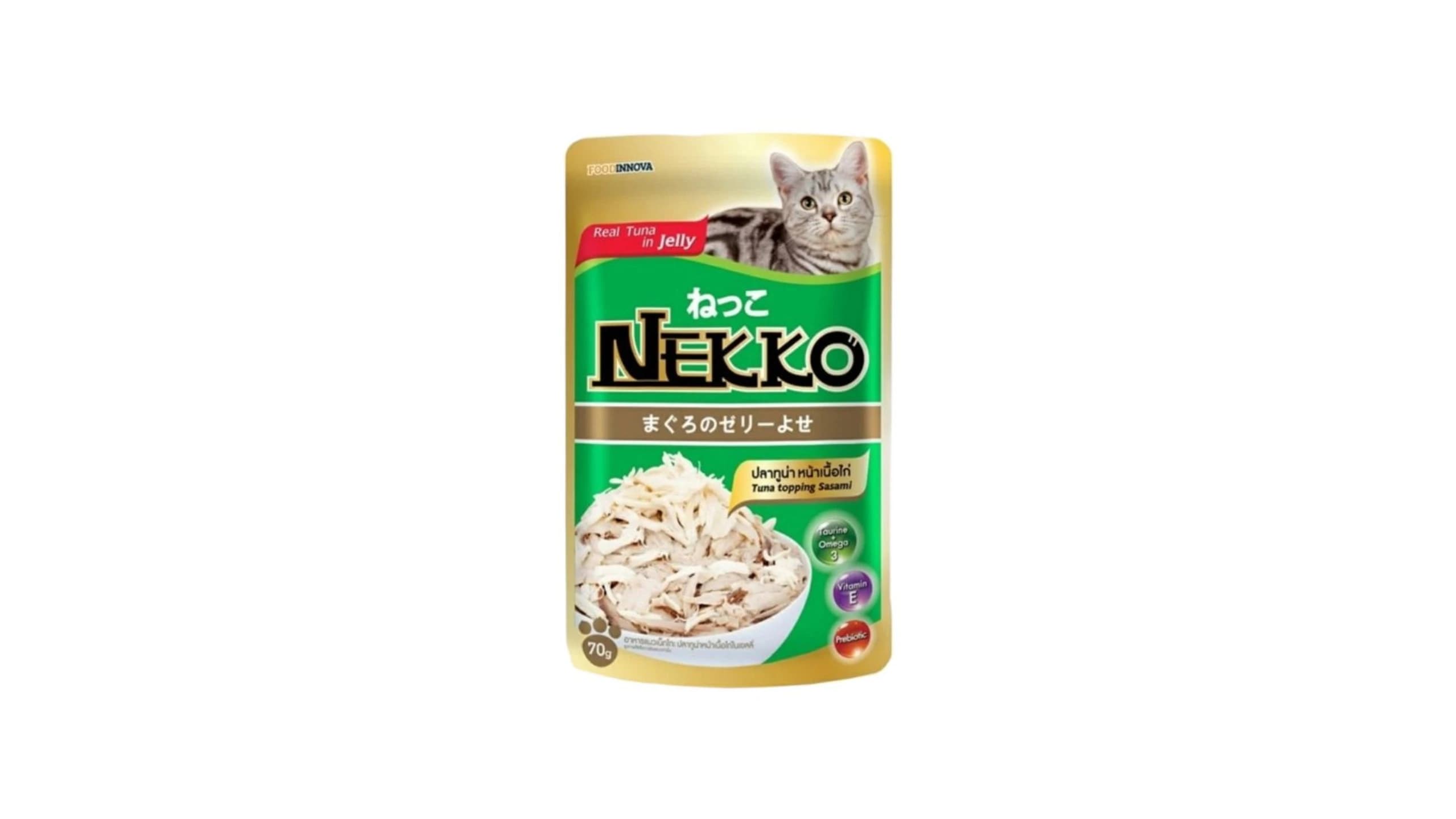 Nekko Adult Cat Pouch Tuna Topping Sasami in Jelly 70gm
