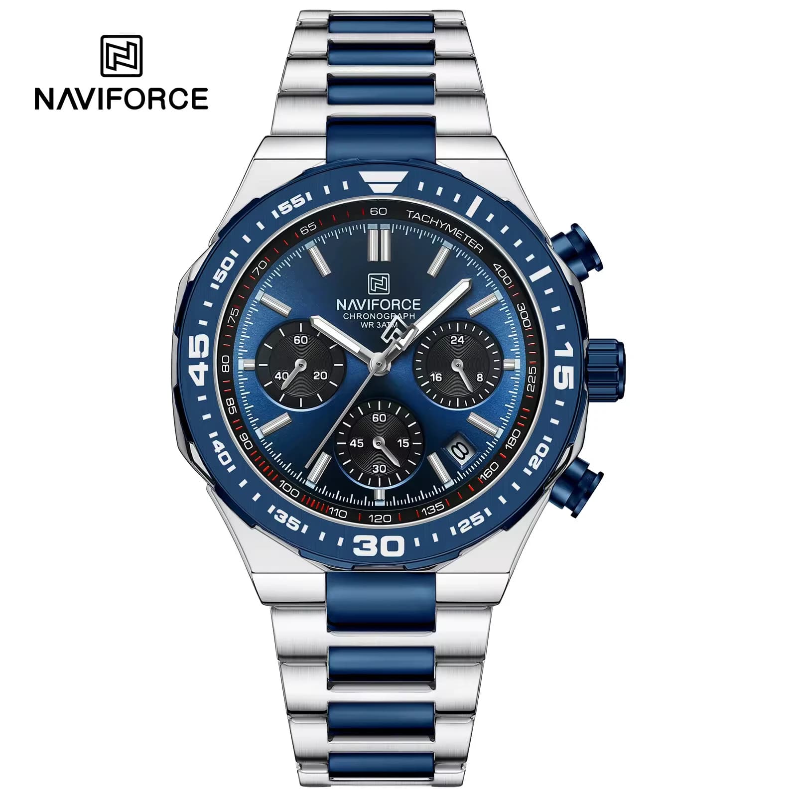 NAVIFORCE 8049 Stainless Steel Analog Watch for Men