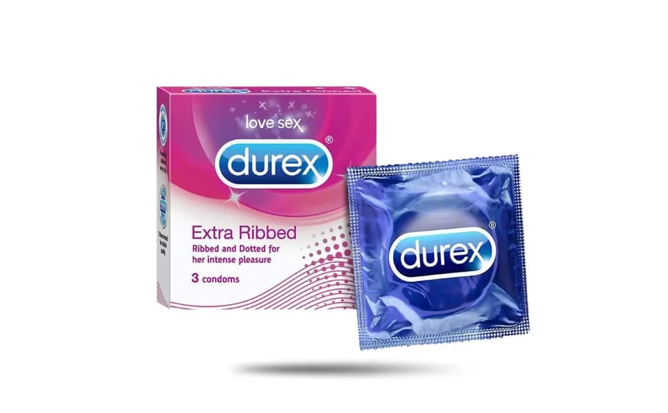 Durex Extra Ribbed Condom 3pcs Pack | India