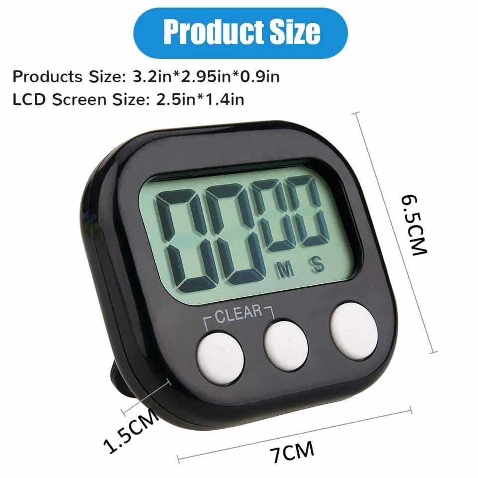 Magnetic LCD Digital Kitchen Countdown Timer Stopwatch with Stand Practical Cooking Sports Alarm Clock Reminder Tools