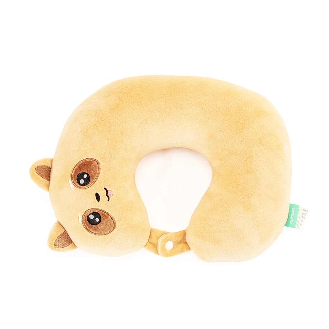 Cartoon U-Shaped Neck Pillow (Brown Raccoon)