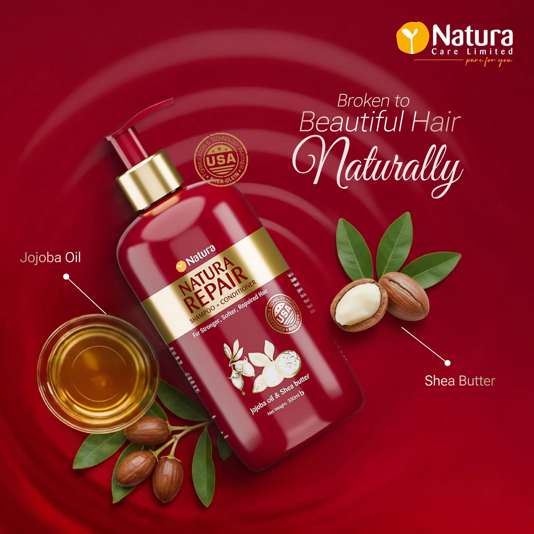 Natura Repair Shampoo + Conditioner 330ml