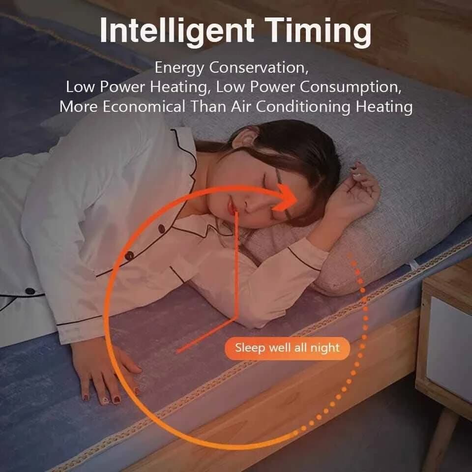 Electric Bed Warmer - Electric Under Blanket - Single Bed Size (60inch x 32 inch) with 3 Heat Settings & Dual Safety Feature with Over Heat Protection
