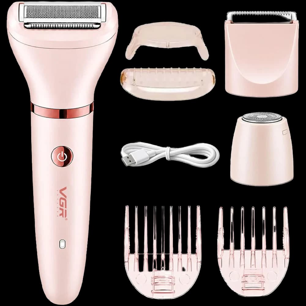 VGR V-735 Professional 3-in-1 Lady Shaver Set Body Bikini And Facial Trimming For Women