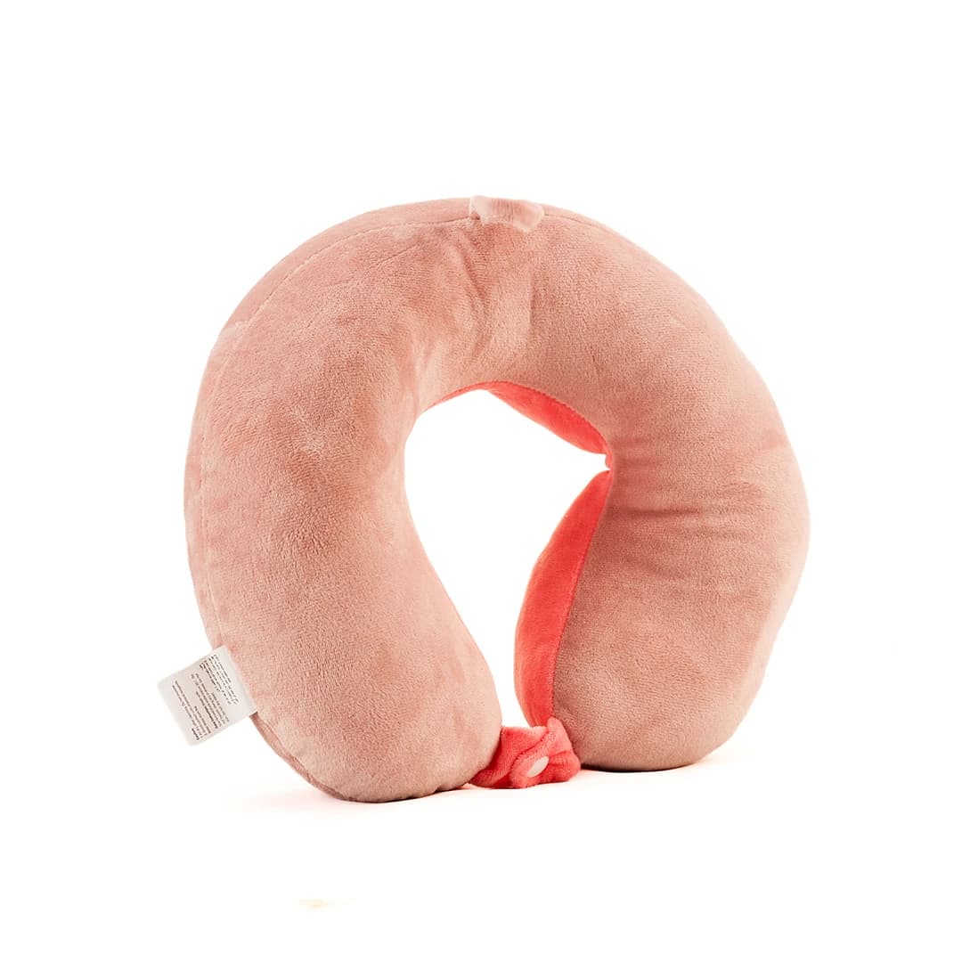 Double Humps U-Shaped Neck Pillow (Pink)
