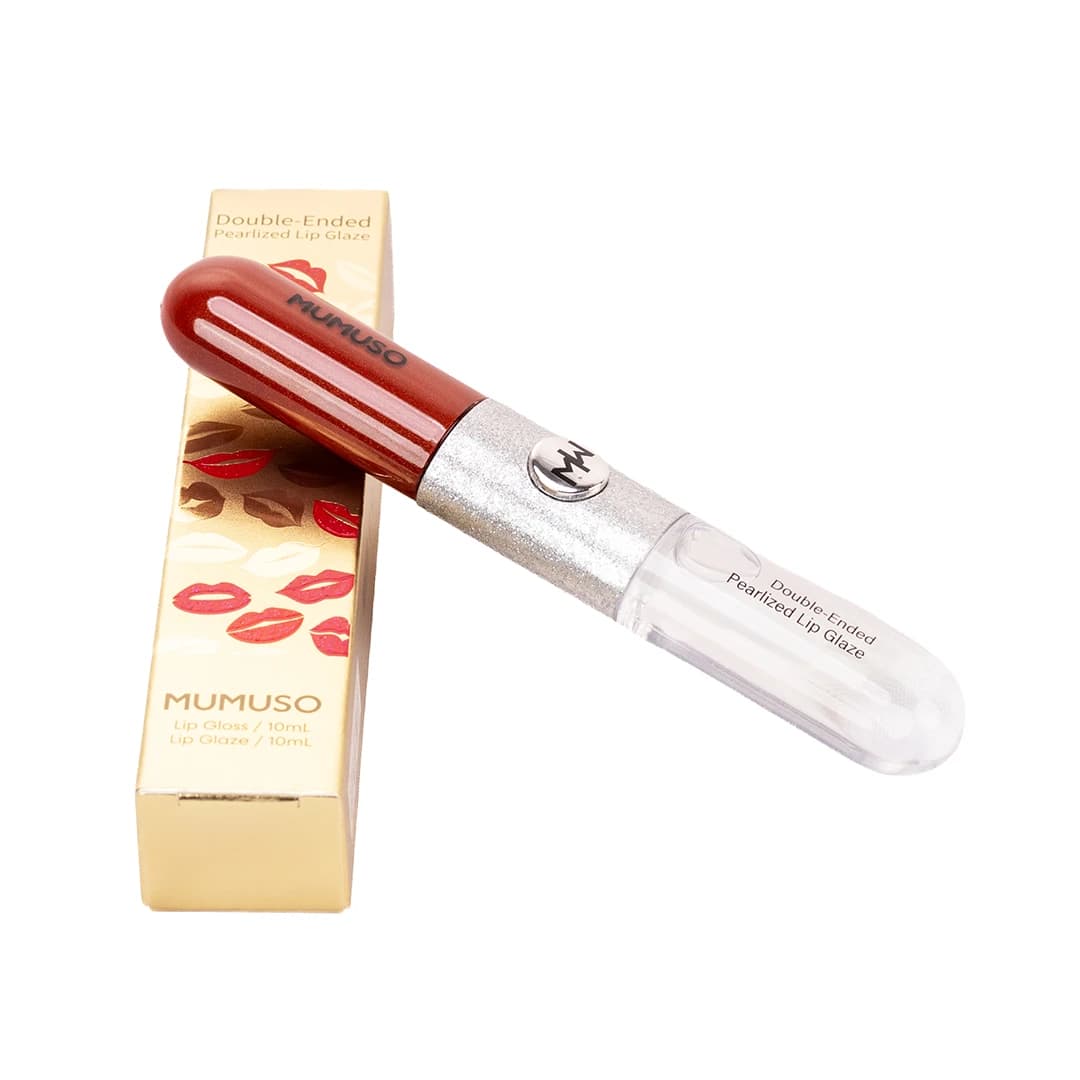MUMUSO Double-Ended Pearlized Lip Glaze (03 Brick Red)