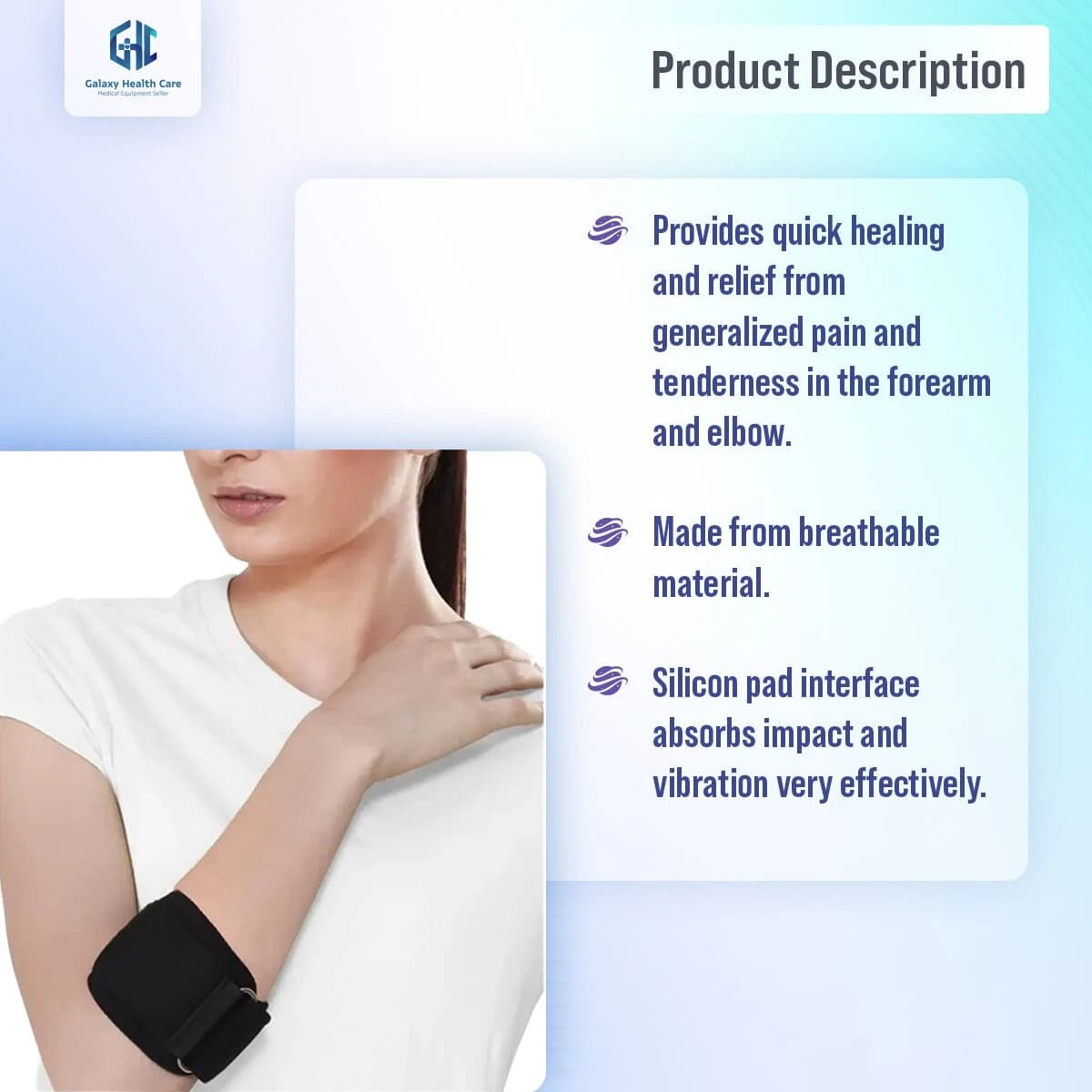 Galaxy Tennis Elbow Support Sports Medicine Health Care Equipment