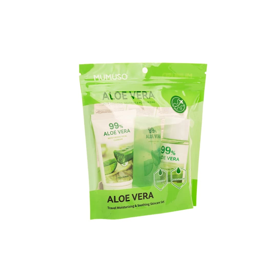 MUMUSO Travel Moisturizing & Soothing Skincare Set (Aloe Vera)