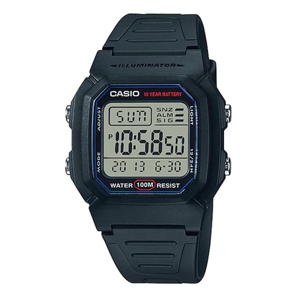 Casio W-800H-1AVDF Digital Dual Time Fiber Belt Watch