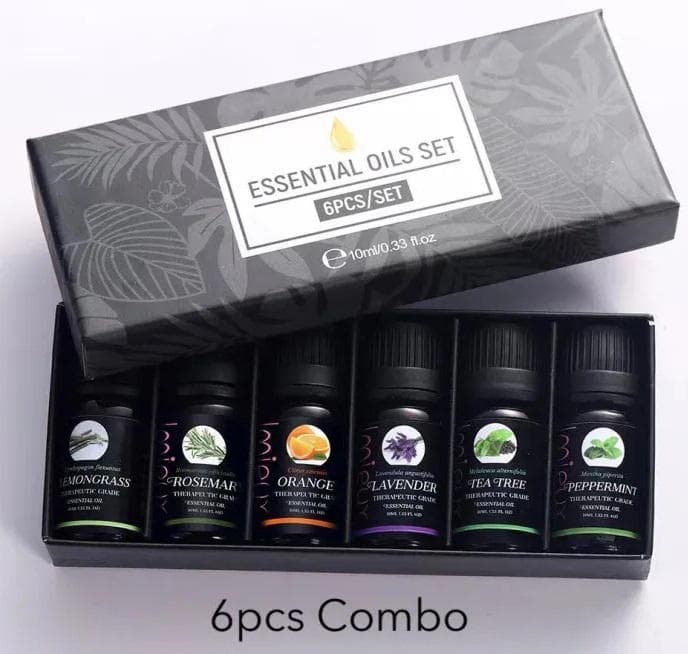 Pure Essential Oil For Humidifier Fragrance Aroma Diffuser (6 Pcs Package)