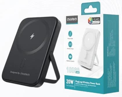 Choetech B743 10000mAh 20W MagLeap Wireless Power Bank Black with Phone Holder