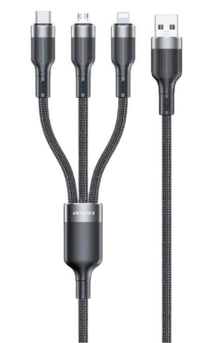AWEI CL-975 USB-C / Lightning / Micro USB 3in1 Cable