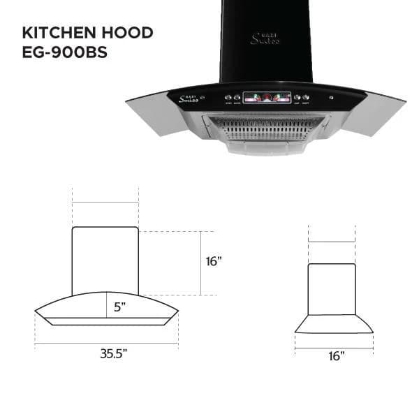 Gazi EG-900BS Smiss Kitchen Hood