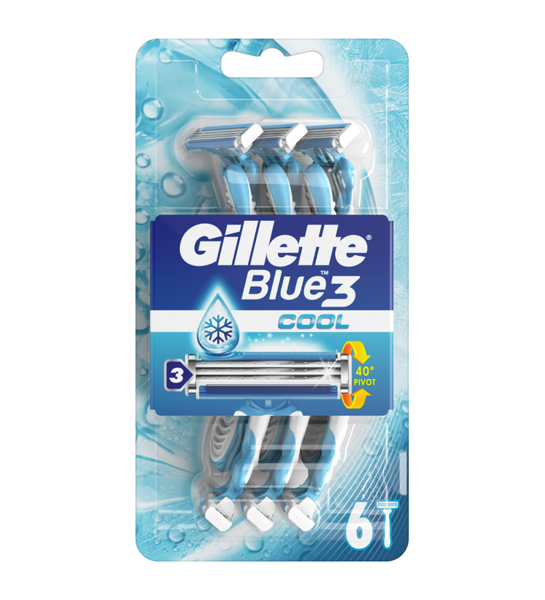 Picture of Gillette Blue3 Cool Men's Disposable Razors, 6 Count