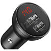Picture of Baseus Digital Display Dual USB 4.8A Car Charger 24W Grey