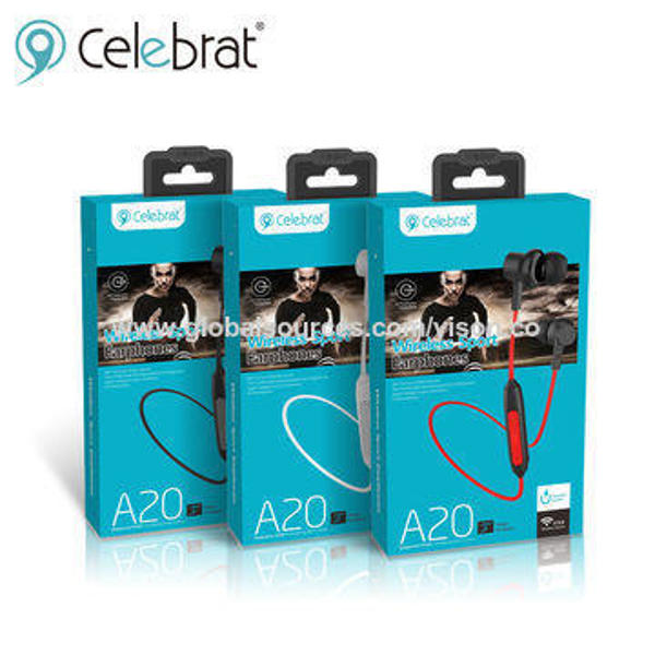 Picture of NEW Celebrat A20 Wireless Headphones Sports Earbuds for Running Built-in Mic