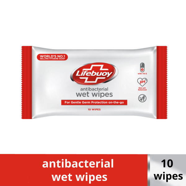 Picture of Lifebuoy Antibacterial Wet Wipes 10 Wipes
