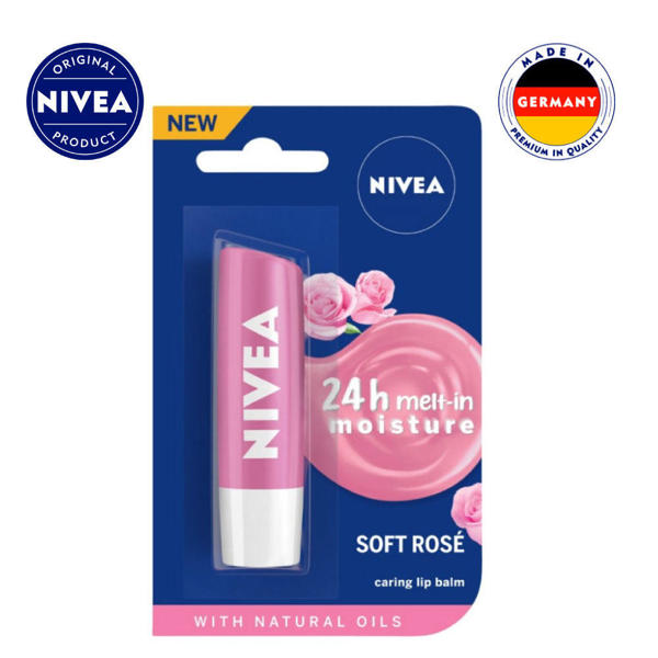 Picture of NIVEA Caring Lip Balm Soft Rose 4.8gm