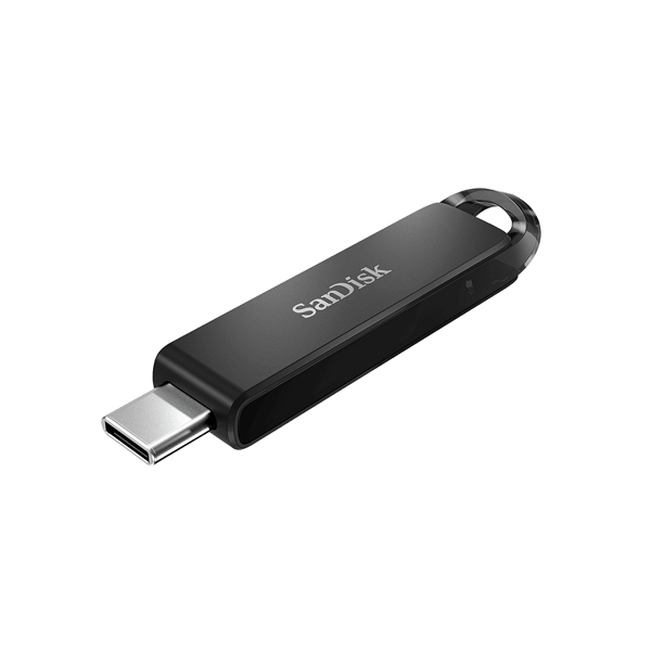 Picture of SanDisk 128GB Ultra USB Type C 3.1, Black, Super-Thin Retractable Mobile Disk Drive # CZ460-128G