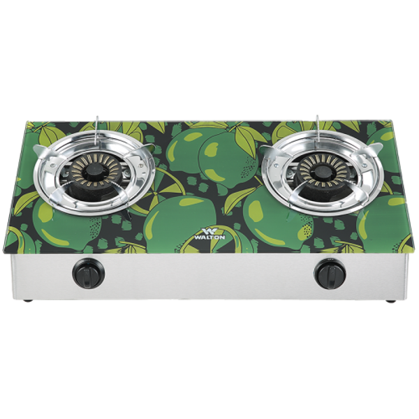 Picture of WALTON Double Burner Glass Gas Stove (GD Eco 03) WGS-GDC11 (LPG)