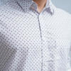 Picture of White all over printed cotton slim fit casual shirt for men by Ritzy (CSLS 74)