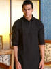 Picture of Black Kabli Set for Men by Ritzy