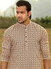 Picture of Bisque all over printed Panjabi for Men by Ritzy