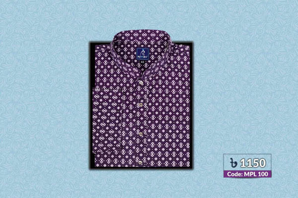 Picture of Purple all over printed Panjabi for Men by Ritzy