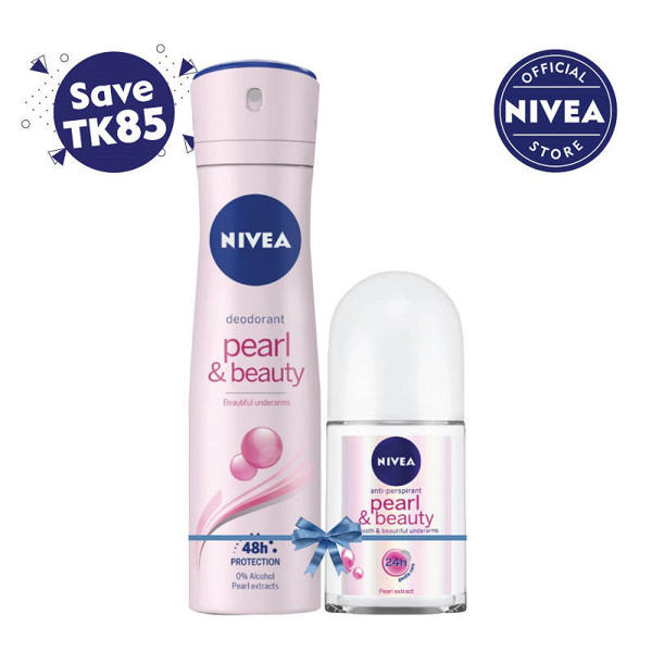 Picture of Nivea Body Spray Pearl &Beauty 150ml+Roll on 50ml