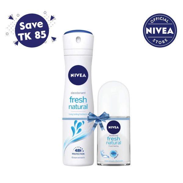 Picture of Nivea Body Spray Fresh Natural 150ml+Roll On Fresh Natural 50ml