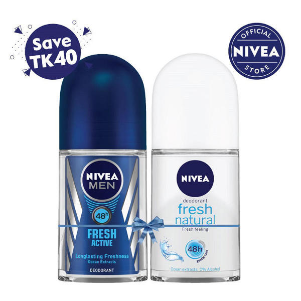 Picture of Nivea Roll On 50ml Combo Pack (Fresh Active +Fresh Natural)